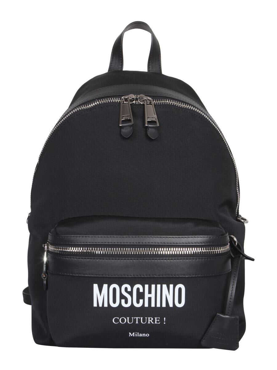 Moschino MOSCHINO LARGE BACKPACK WITH LOGO BLACK