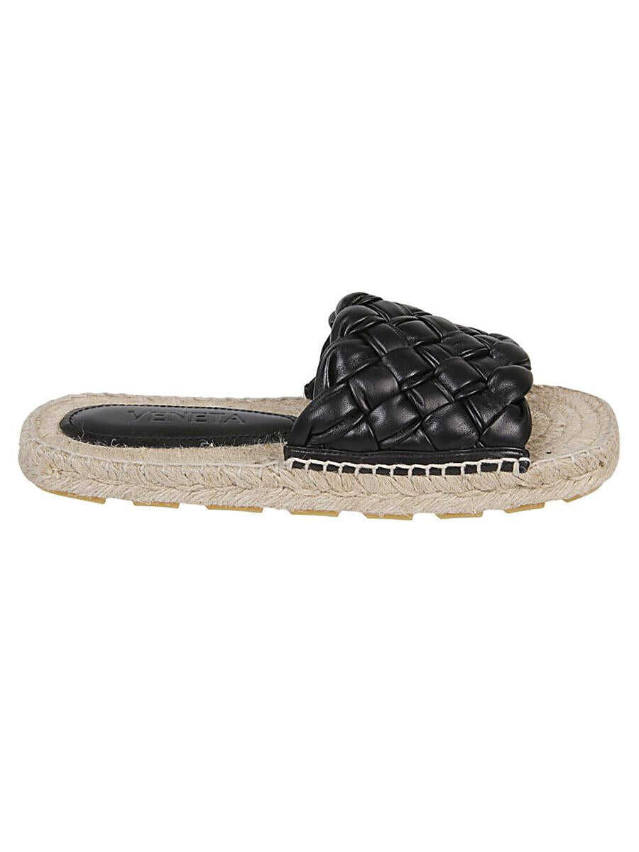 Bottega Veneta BOTTEGA VENETA Jack leather flat sandals BLACK