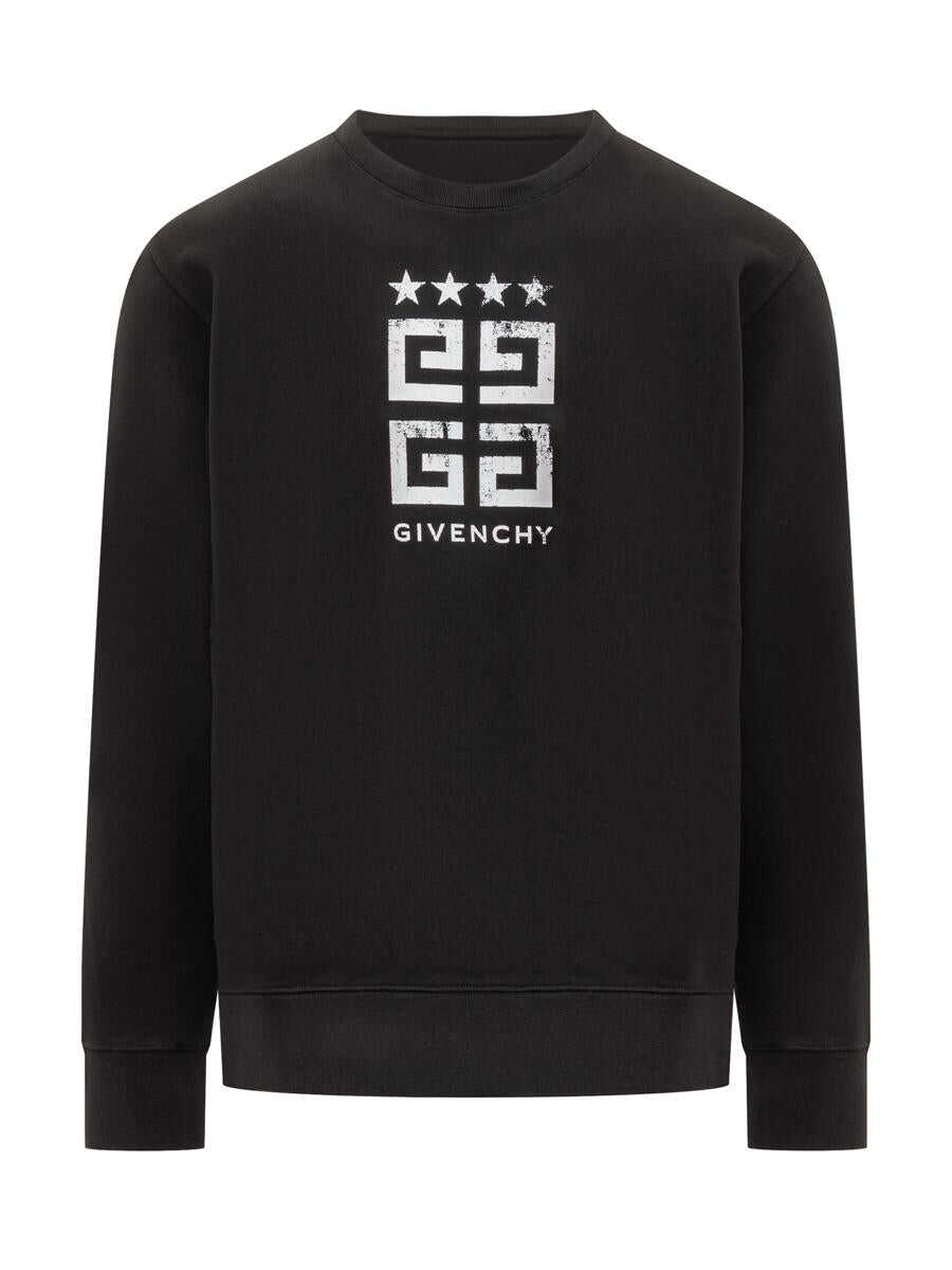 Givenchy GIVENCHY Givenchy Stars 4G Sweatshirt in Gauzed Fabric BLACK