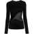 Givenchy Givenchy Draped Jersey And Lace Top 4G Black