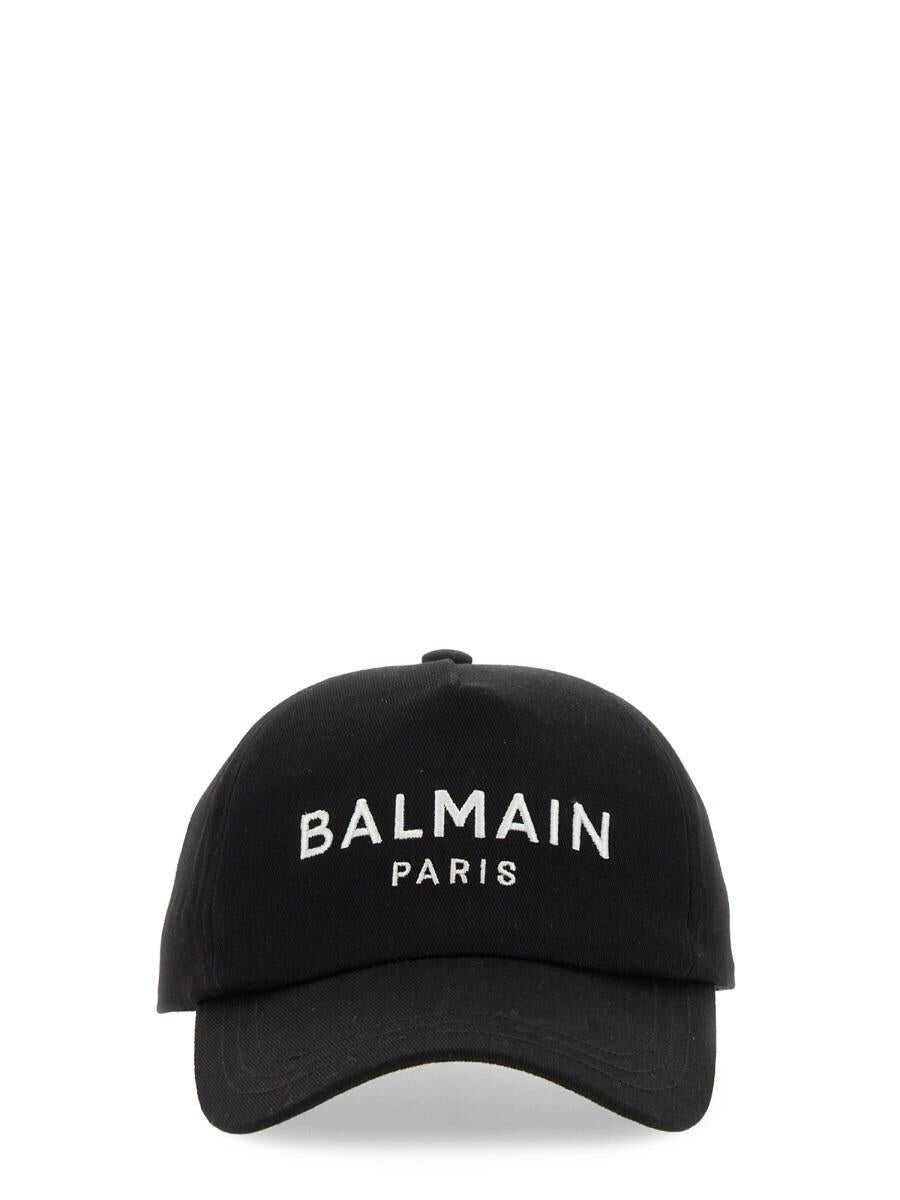 Balmain BALMAIN BASEBALL HAT WITH LOGO BLACK