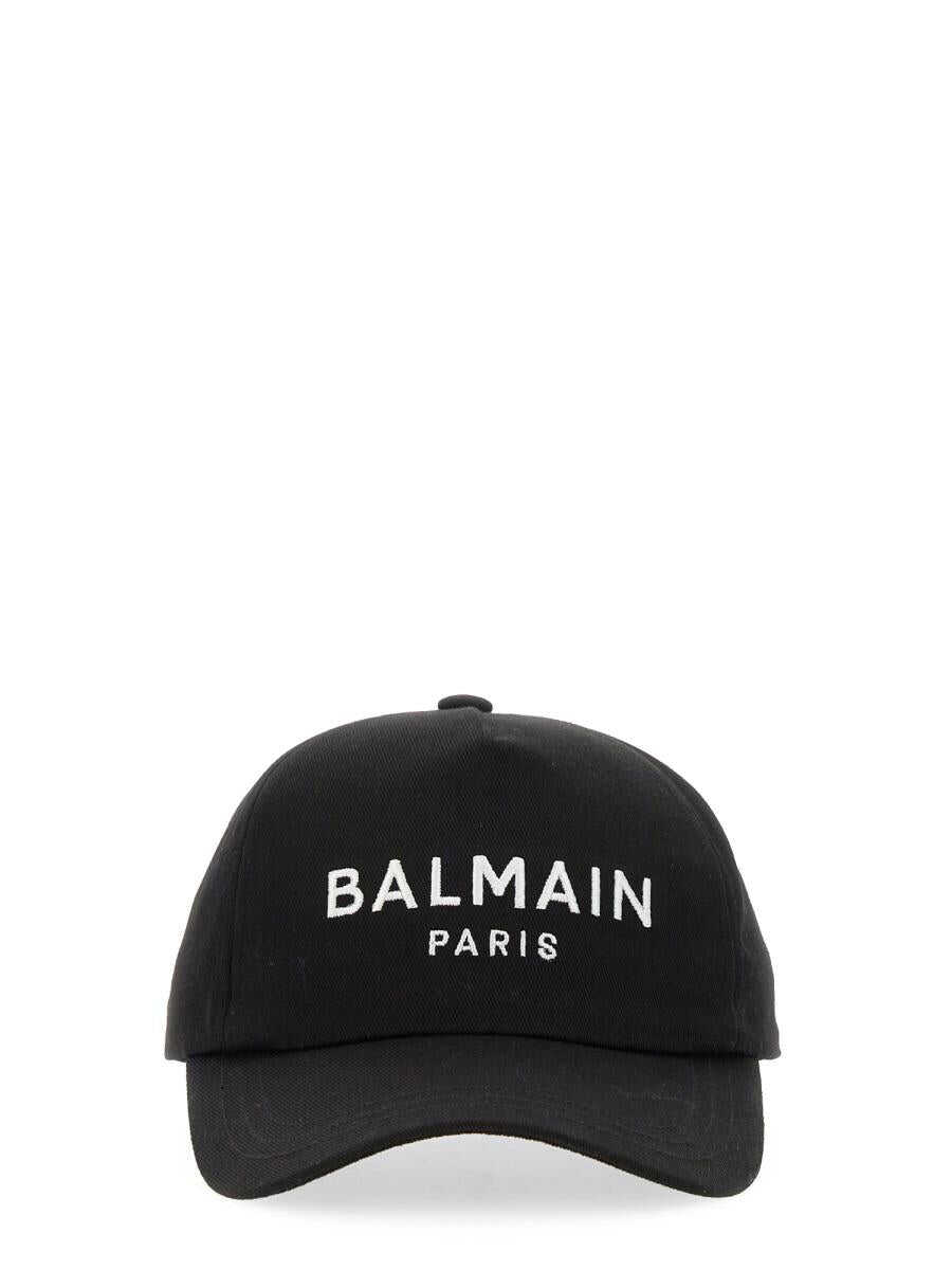 Balmain BALMAIN BASEBALL HAT WITH LOGO BLACK