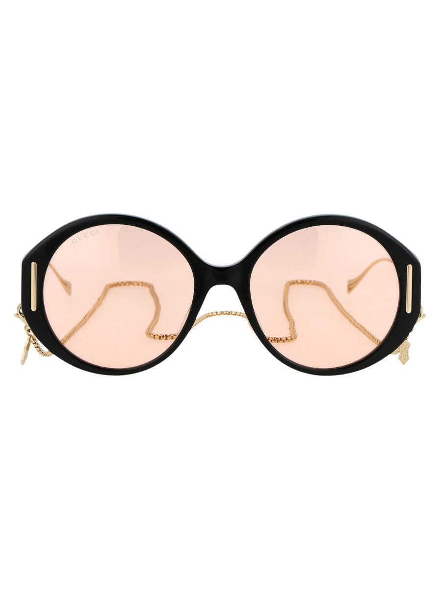 Gucci Gucci SUNGLASSES 002 BLACK GOLD PINK