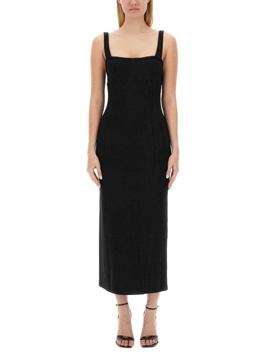 HELMUT LANG HELMUT LANG ASYMMETRICAL DRESS BLACK