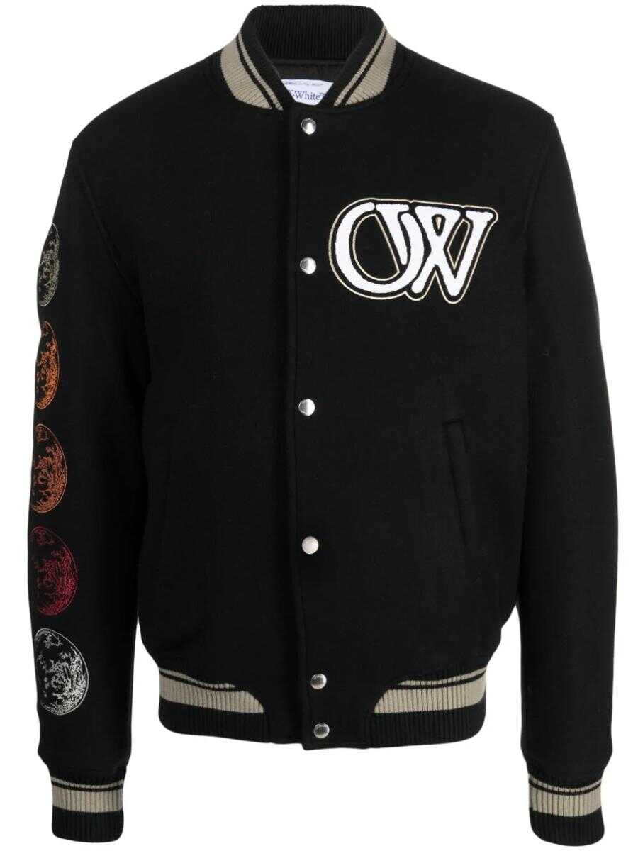 Off-White OFF-WHITE BOMBER JACKET WITH PATCH BLACK