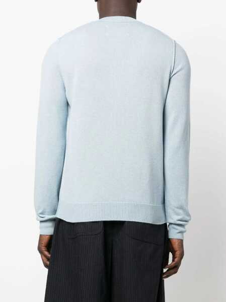 Pulovere Maison Margiela Mm4 Cashmere Sweater With Cuffs Light Blue Barbati (BM 12414489) 5