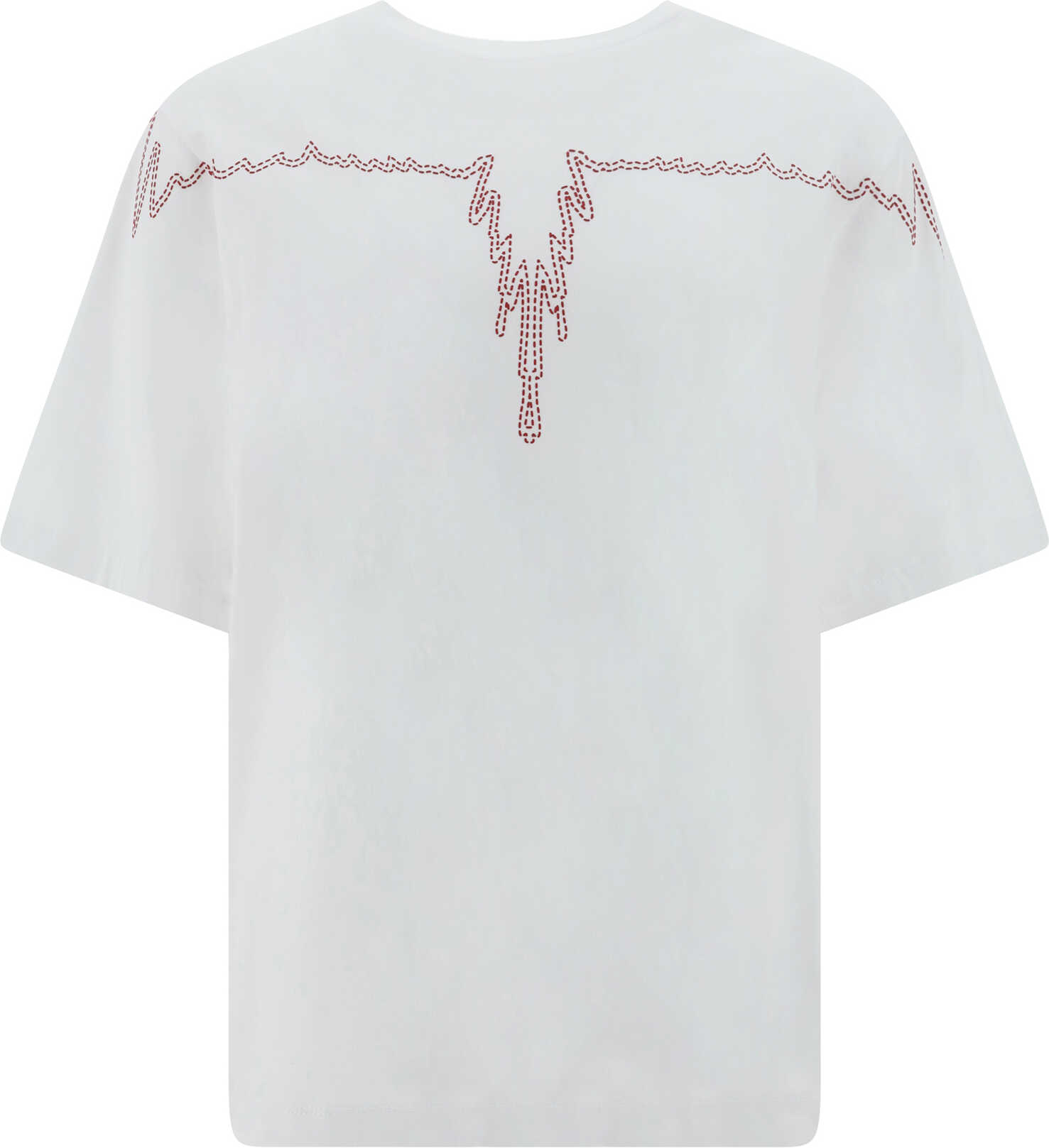 Marcelo Burlon Stitch Wings T-Shirt WHITE BRICK RED