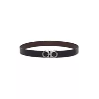 Curele Salvatore Ferragamo Man'S Bicolor Leather Belt With Logo Buckle Barbati