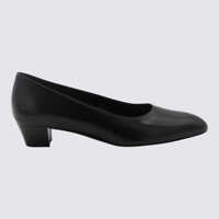 Pantofi cu toc The Row Black Leather Luisa Pumps Femei