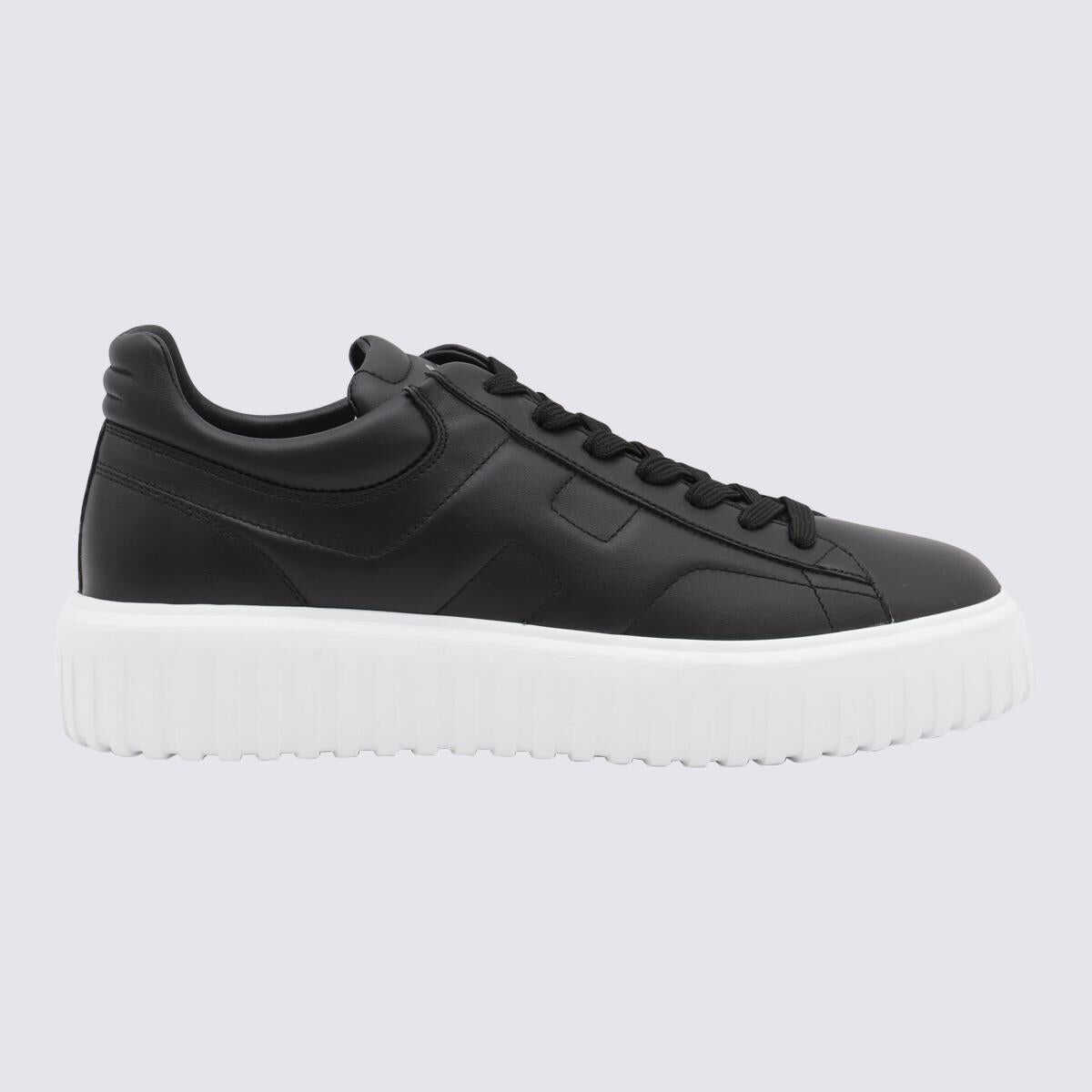 Hogan HOGAN BLACK LEATHER SNEAKERS BLACK