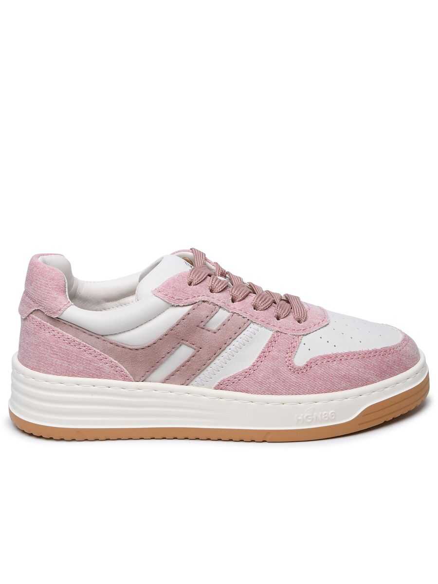 Hogan HOGAN PINK AND WHITE LEATHER H630 SNEAKERS PINK