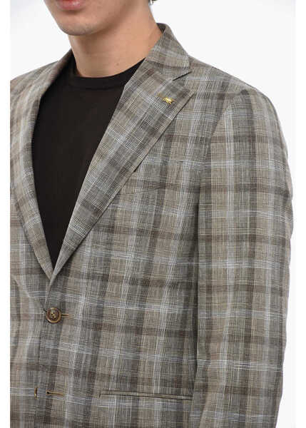 Costume CORNELIANI Cc Collection 2 Button District Checkered Suit Beige Barbati (BM 12425901) 3