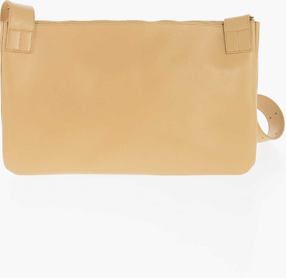 Genti de umar Jil Sander Solid Color Leather Shoulder Bag Beige Femei (BM 12426363) 2