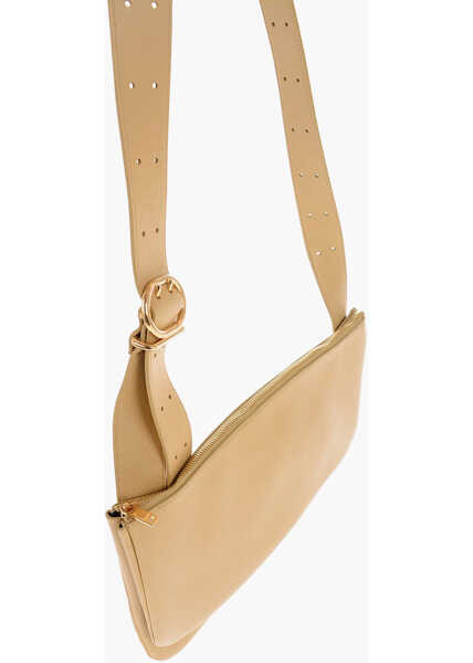 Genti de umar Jil Sander Solid Color Leather Shoulder Bag Beige Femei (BM 12426363) 3