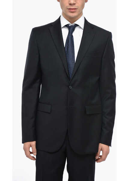 Sacouri CORNELIANI Trend Lined Single Breasted Blazer With Flap Pockets Blue Barbati (BM 12426450) 1