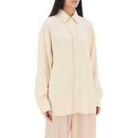 Camasi casual Oversized Shirt In Crepe Jersey Femei