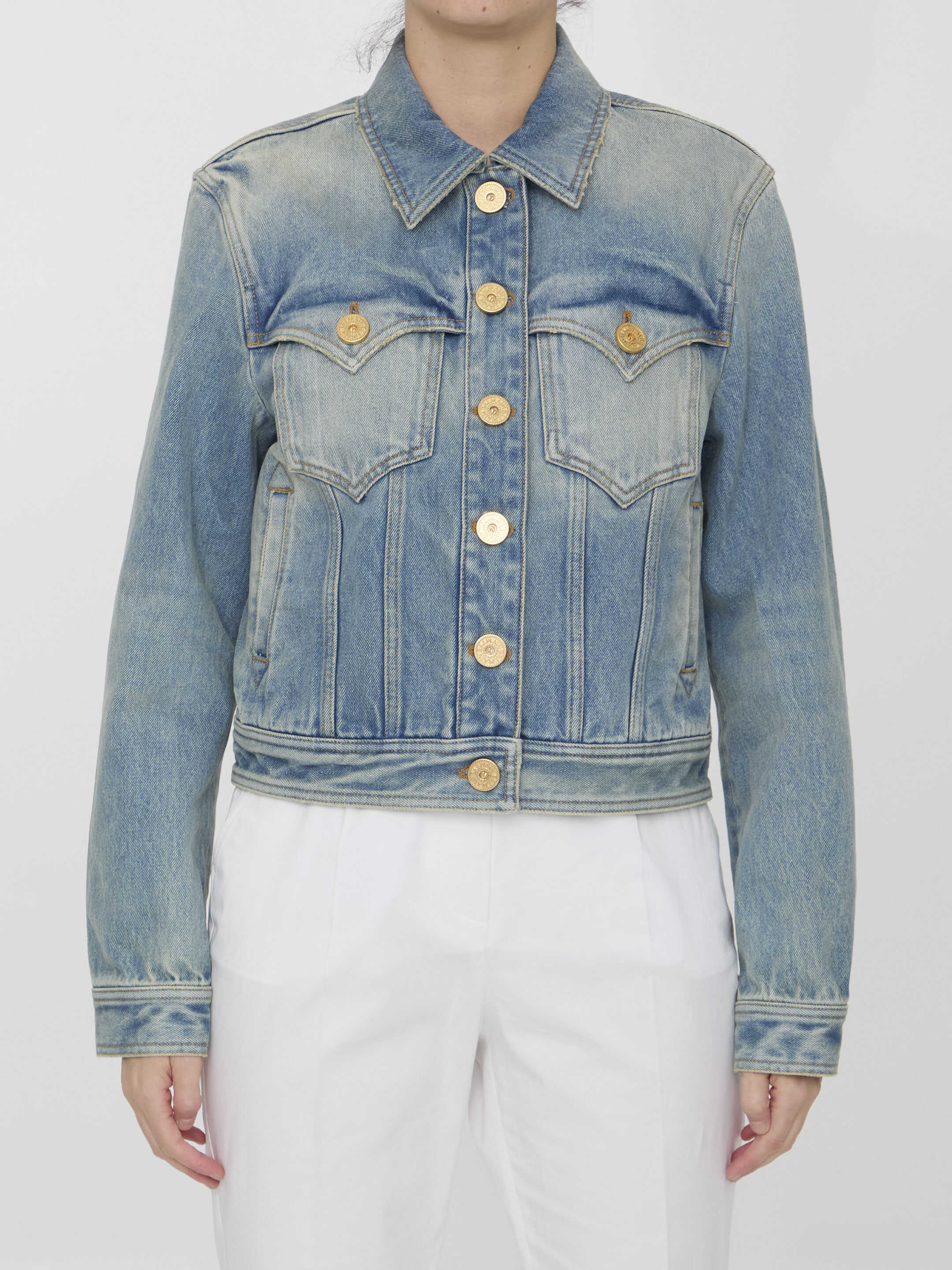 Balmain Vintage Denim Jacket BLUE