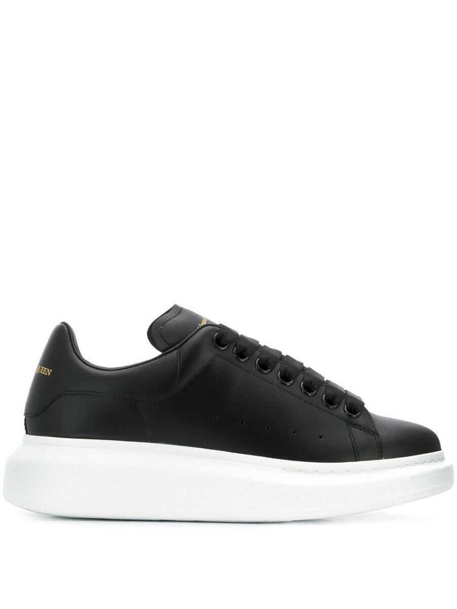 Alexander McQueen ALEXANDER MCQUEEN Oversized leather sneakers BLACK