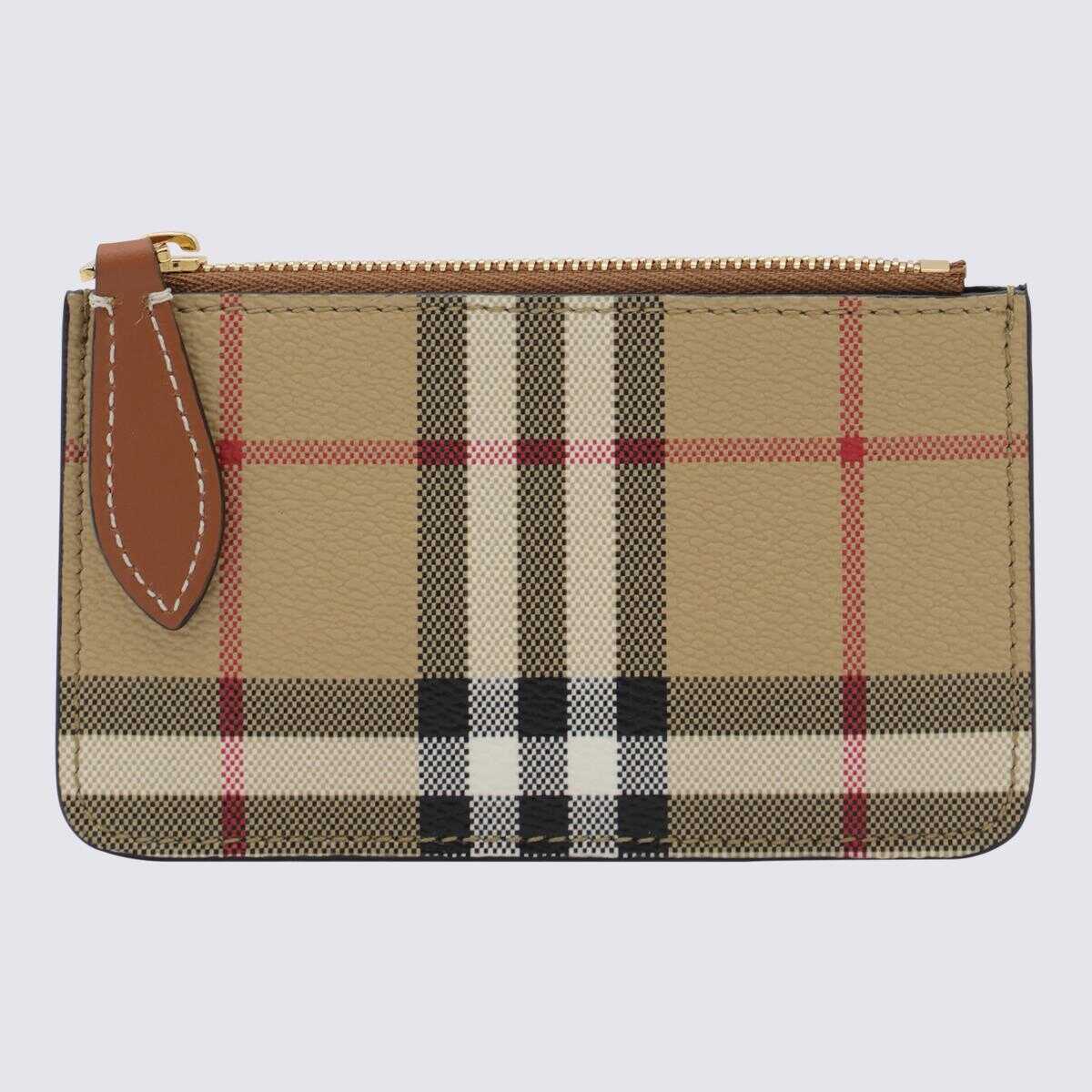 Burberry BURBERRY ARCHIVE BEIGE LEATHER CARD HOLDER BEIGE