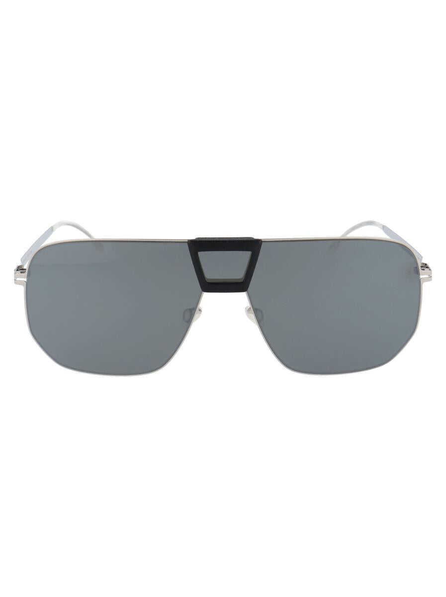 MYKITA Mykita SUNGLASSES 351 MH22 PITCH BLACK/SHINY SILVER SILVER FLASH SHIELD