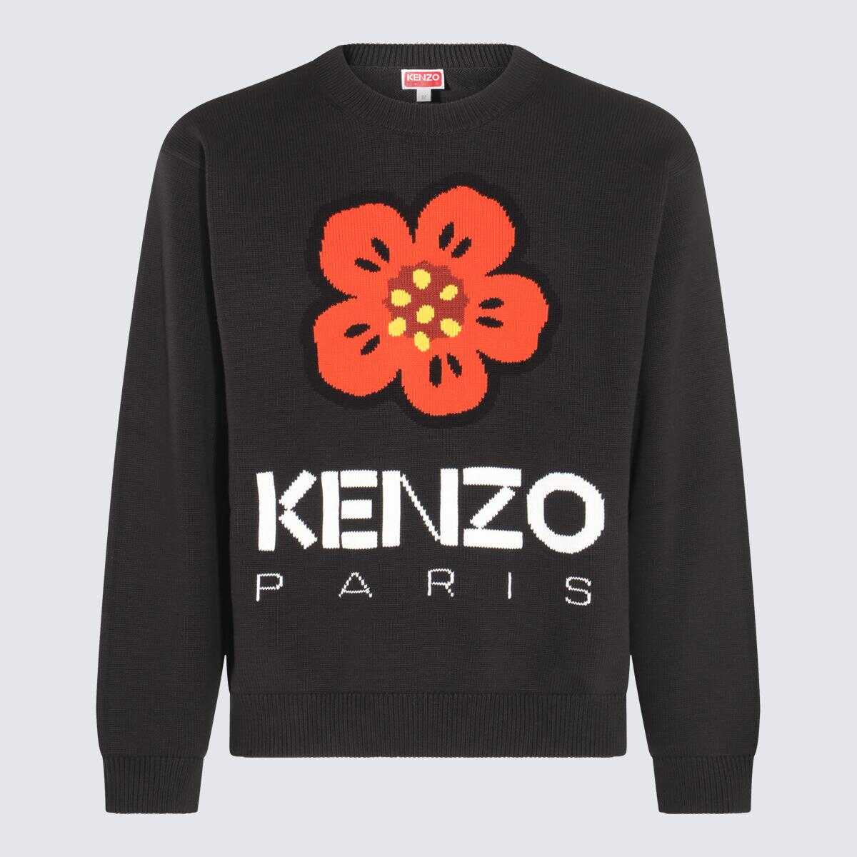 Kenzo KENZO BLACK COTTON BOKE FLOWER JUMPER BLACK