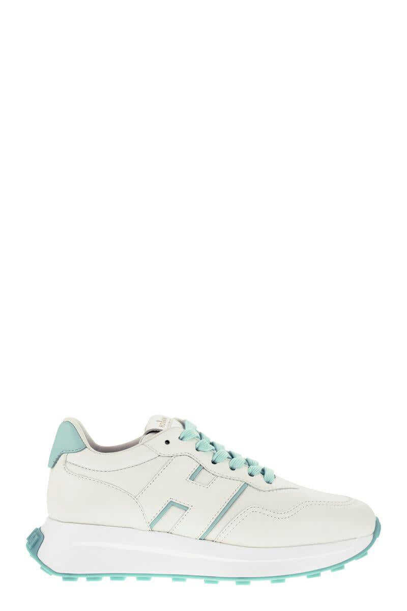 Hogan HOGAN H641 - Leather Sneakers WHITE/WATER