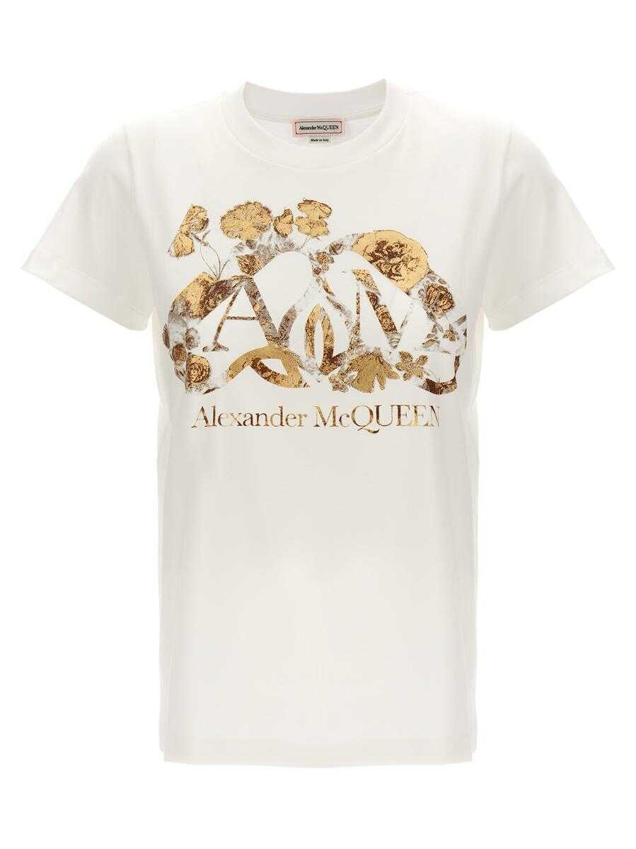 Poze Alexander McQueen ALEXANDER MCQUEEN 'Cut and Sew' T-shirt WHITE b-mall.ro 