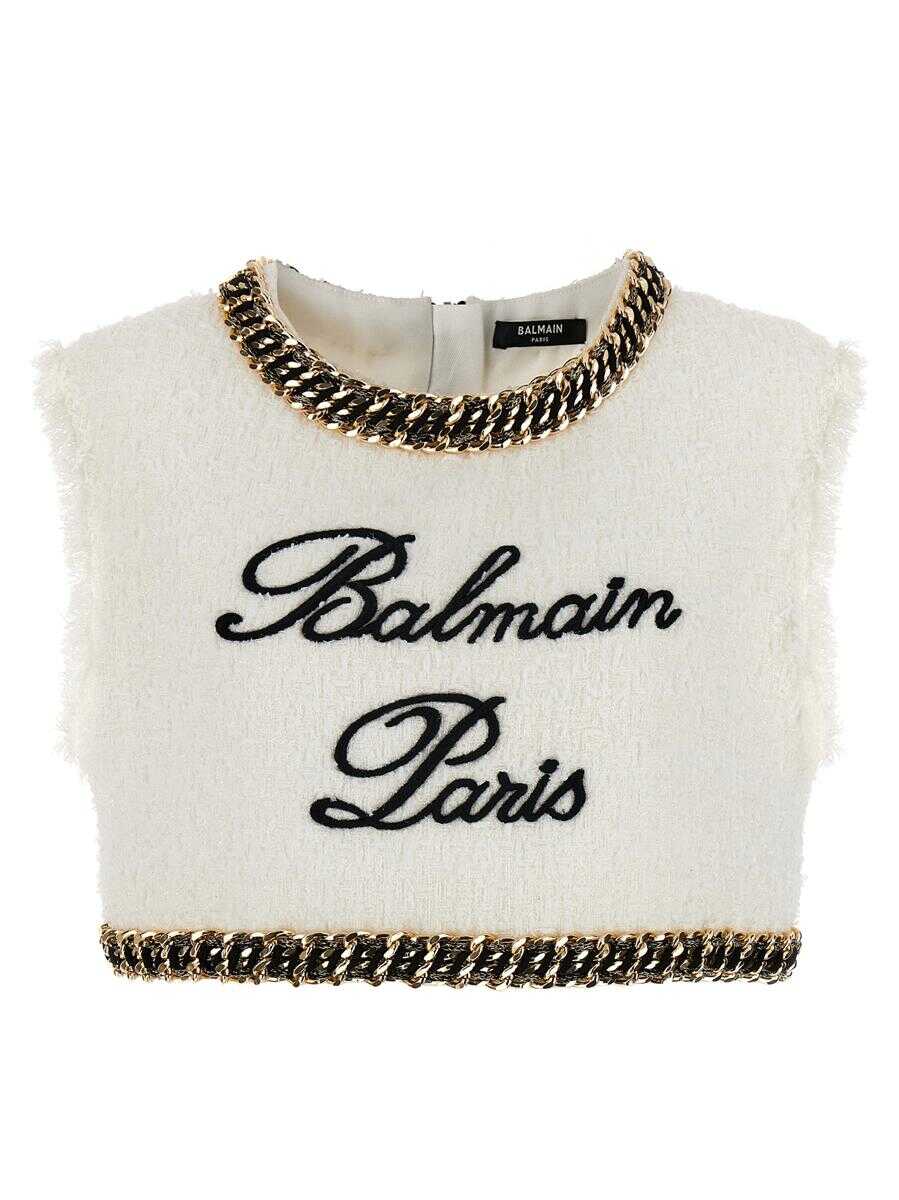 Balmain BALMAIN \'Balmain signature\' top WHITE/BLACK