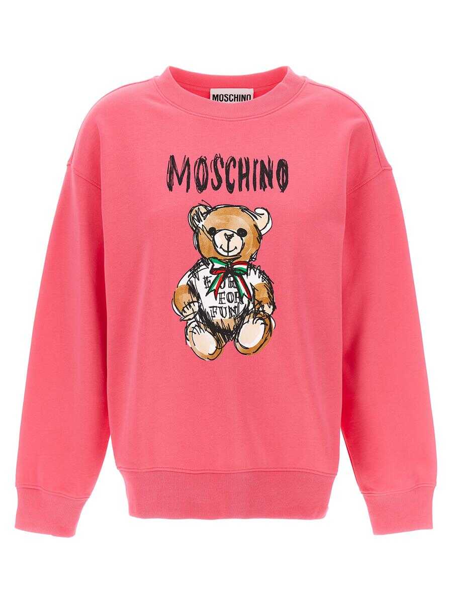 Poze Moschino MOSCHINO 'Teddy Bear' sweatshirt FUCHSIA b-mall.ro 