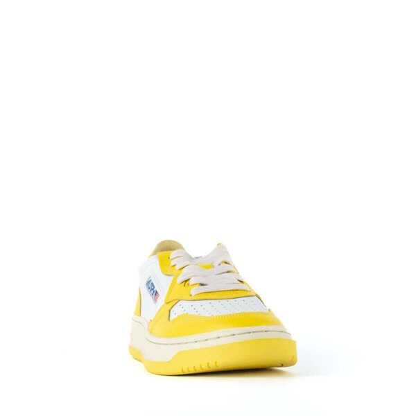 Sneakers AUTRY Autry Two-Tone White And Yellow Leather Sneakers WHITE, YELLOW Femei (BM 12448227) 2