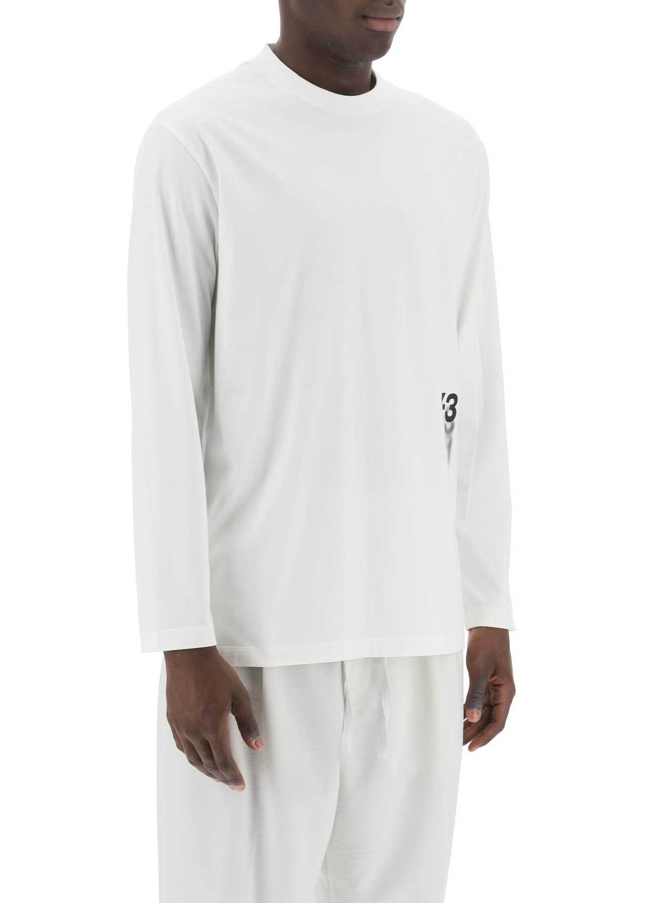 Y-3 Long-Sleeved T-Shirt With Logo Print OWHITE