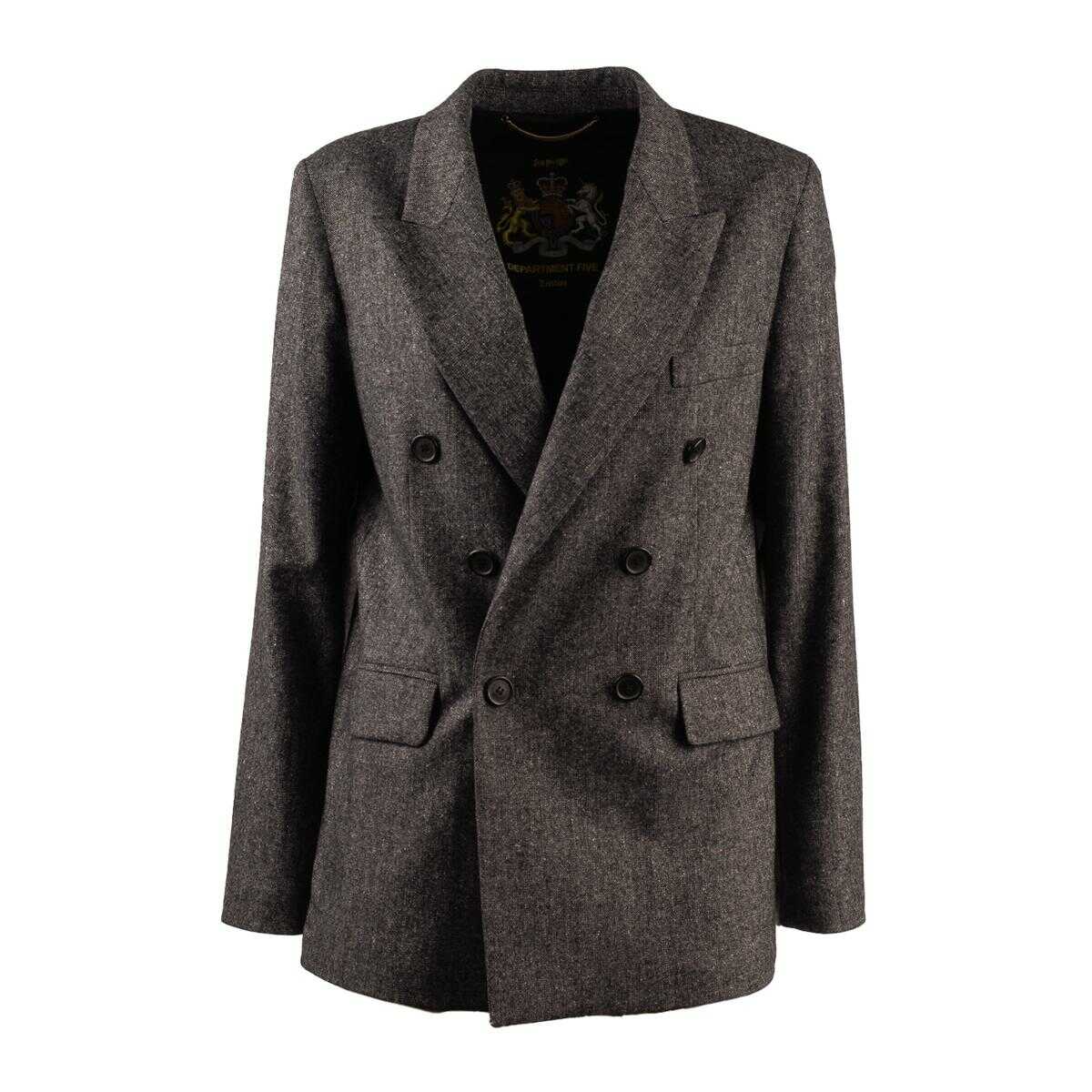 Poze Department Five DEPARTMENT 5 Double-breasted blazer GRAY b-mall.ro 