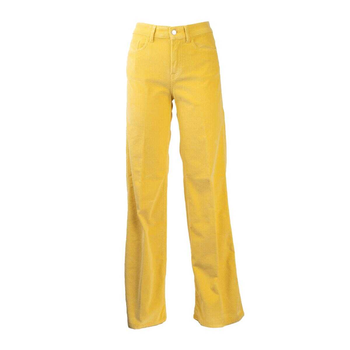 Department Five DEPARTMENT 5 Wide velvet pants YELLOW