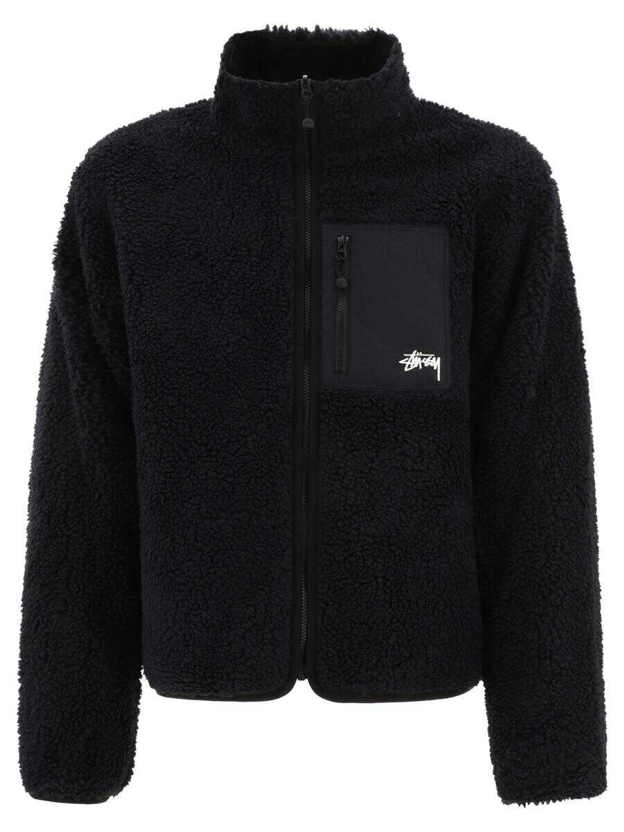STÜSSY STÜSSY Reversible sherpa jacket BLACK