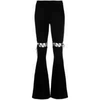 Pantaloni casual Nensi Dojaka Flared Laced Leggings Femei