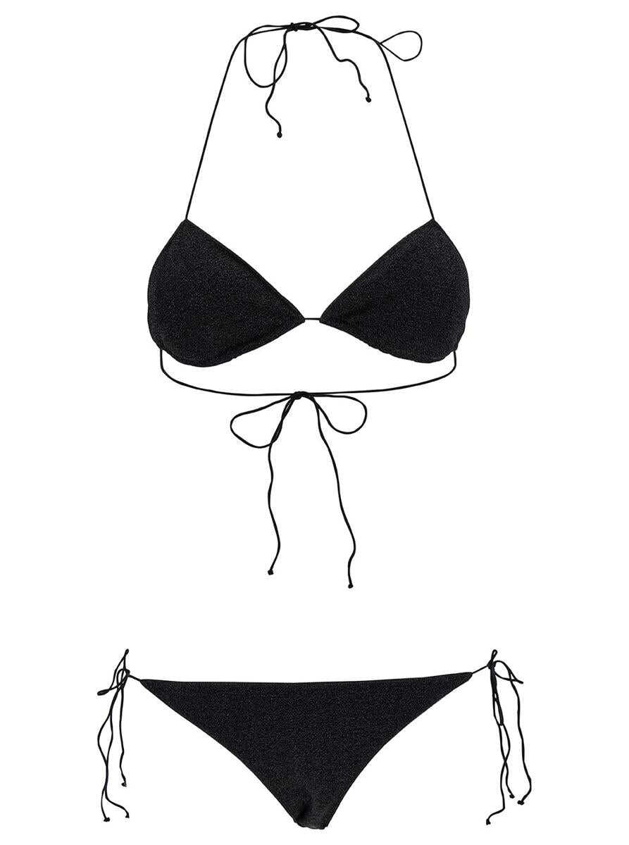 OSEREE \'Lumière\' Black Bikini with Adjustable Straps in Polyamide Blend Woman BLACK