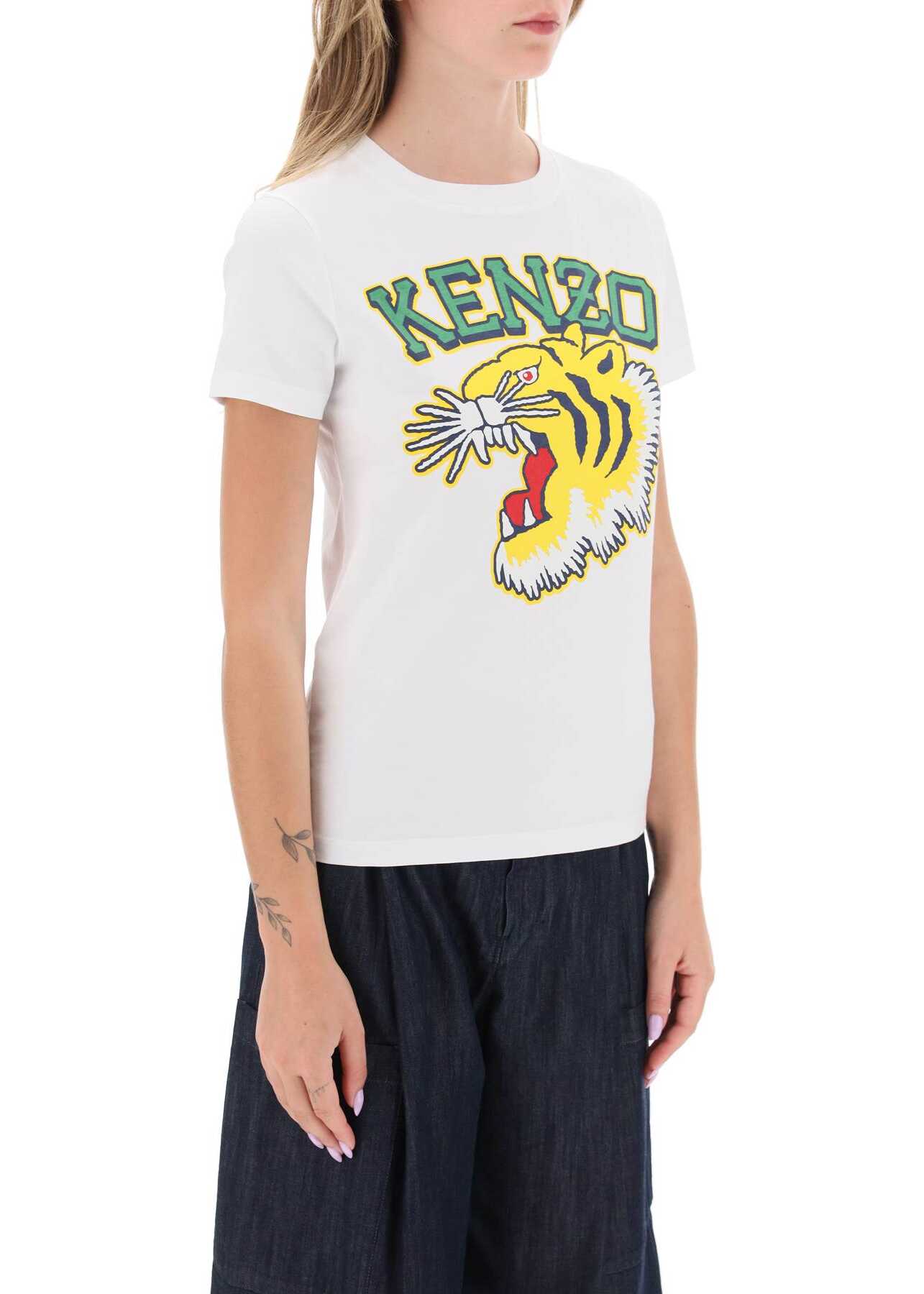 Kenzo \'Tiger Varsity Jungle\' T-Shirt BLANC CASSE