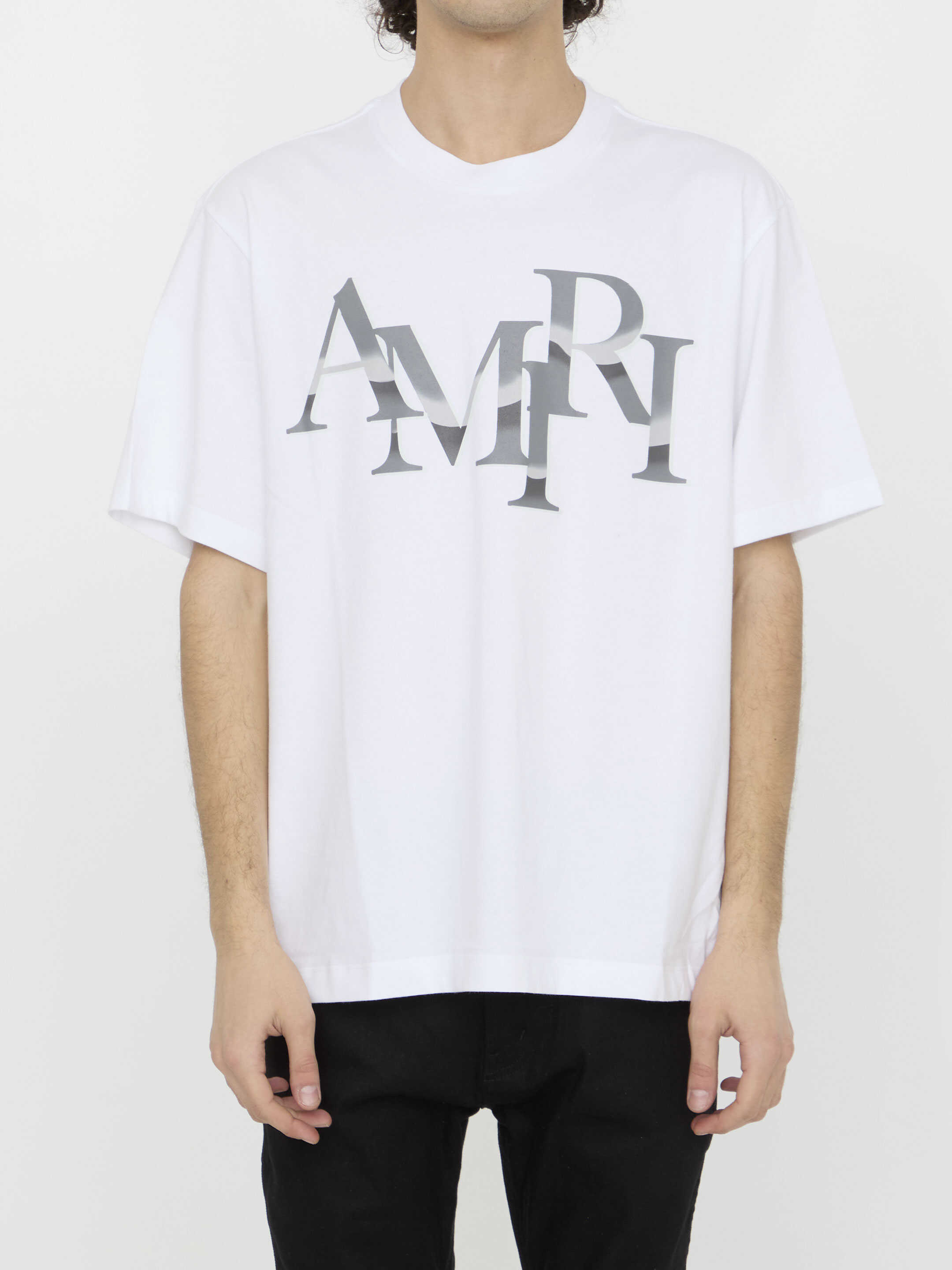 AMIRI Staggered Chrome T-Shirt WHITE