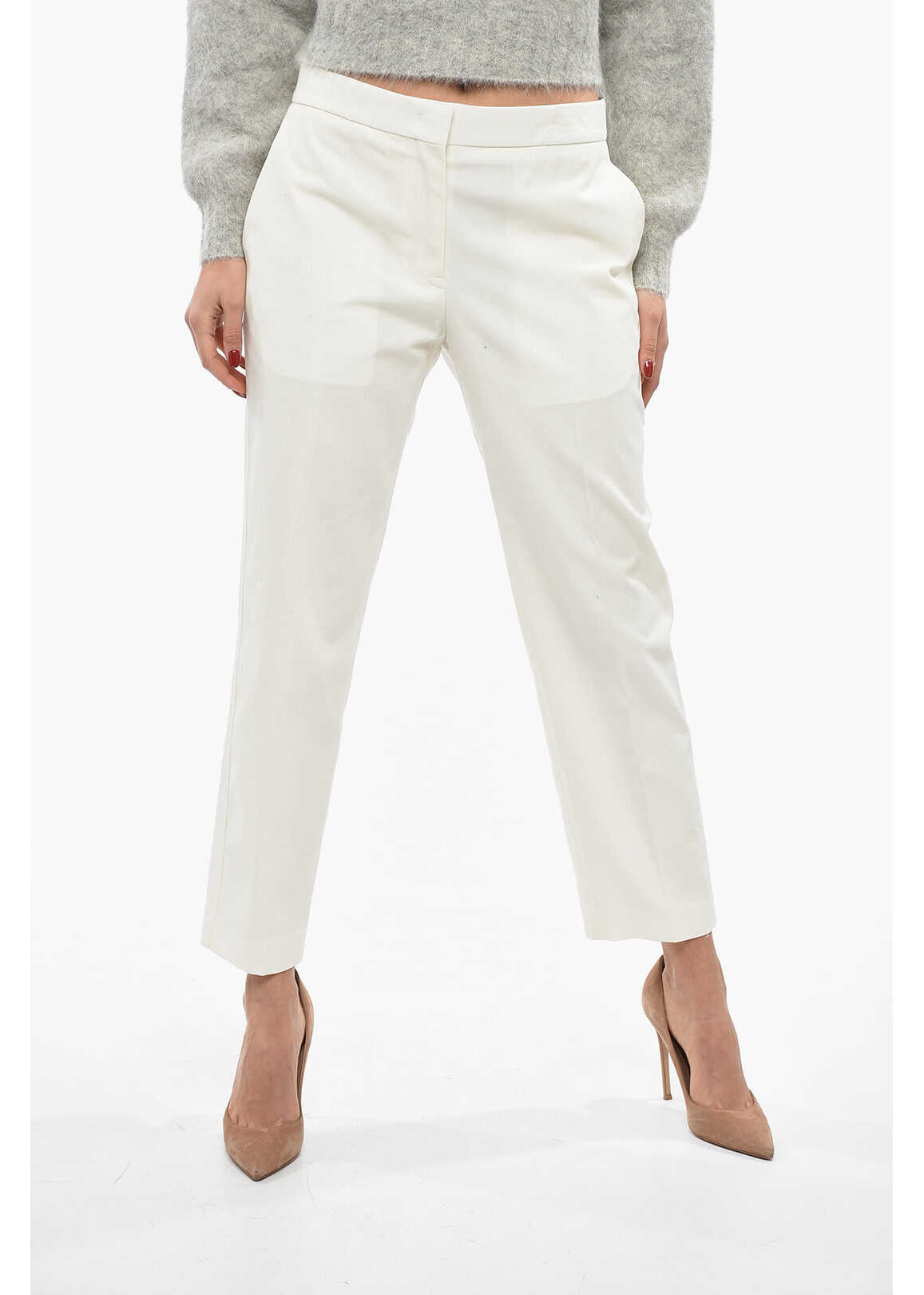 Jil Sander Regular Waiste Straight Fit Pants Beige