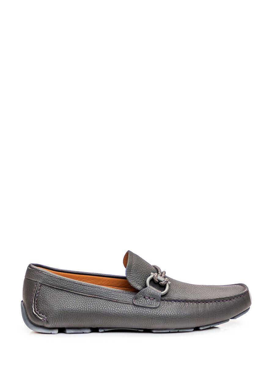 Ferragamo FERRAGAMO Leather Moccasin GREY