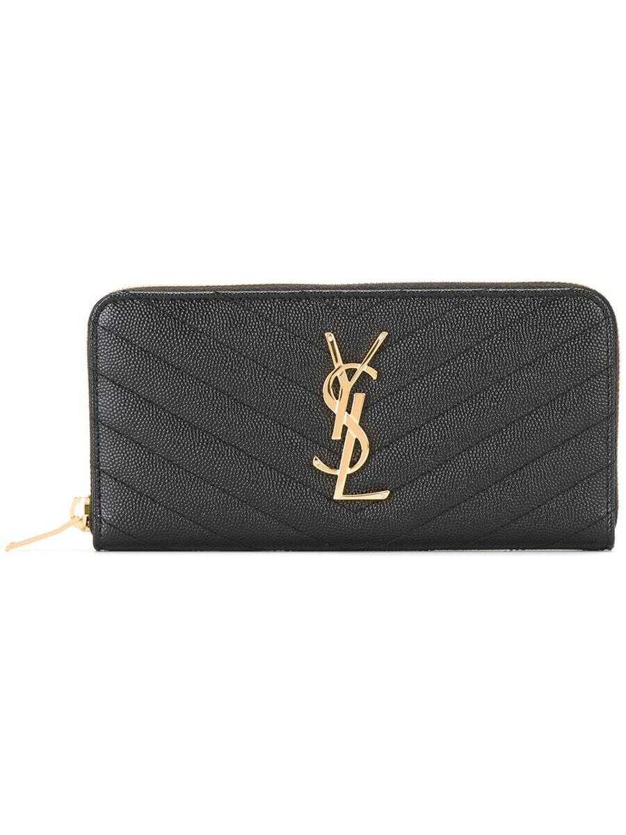 Saint Laurent SAINT LAURENT Cassandre leather key-holder BLACK