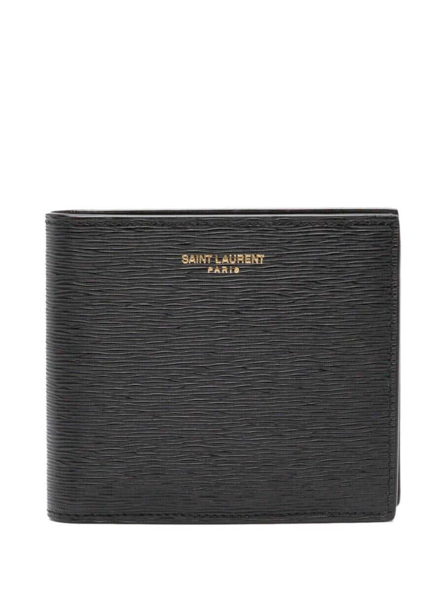 Saint Laurent SAINT LAURENT East/West leather wallet BLACK