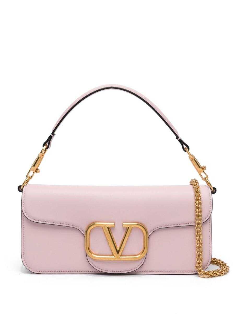 Valentino Garavani VALENTINO GARAVANI Locò leather shoulder bag PINK