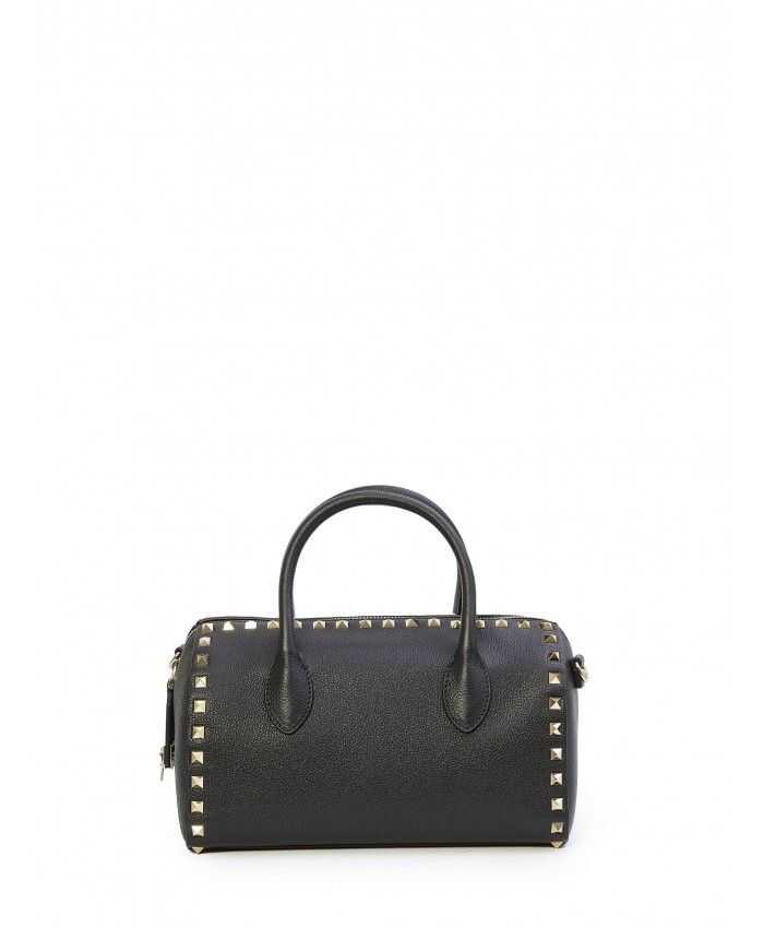 Valentino Garavani VALENTINO GARAVANI Rockstud leather bowling bag BLACK