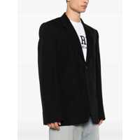 Sacouri Balenciaga pentru Barbati - Sacouri Balenciaga Balenciaga Wool Single-Breasted Blazer Jacket Black Barbati (BM 12460590) - B-mall.ro