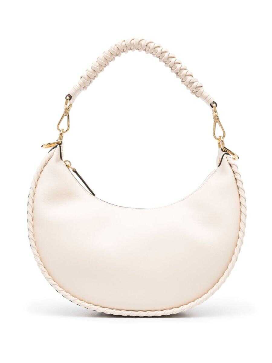 Fendi FENDI Fendigraphy small leather shoulder bag WHITE