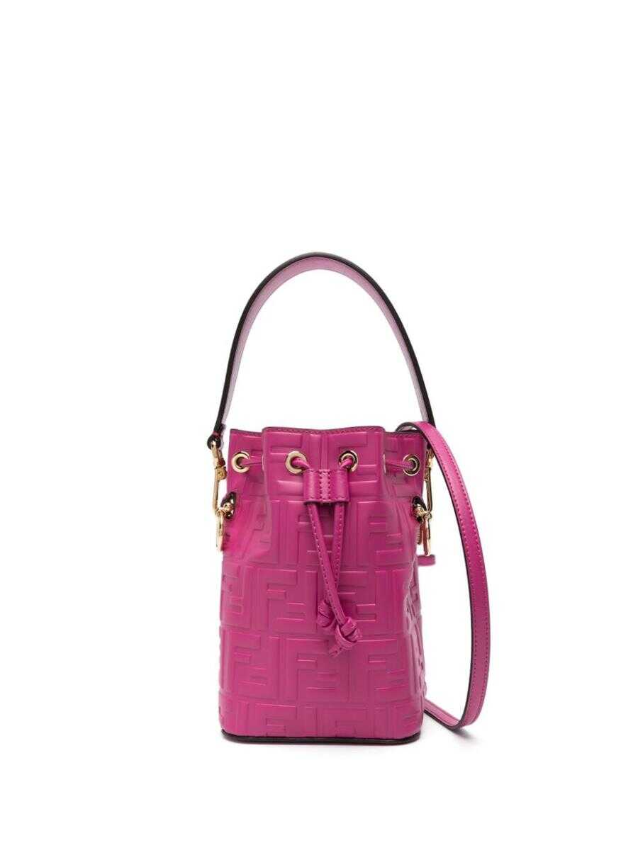 Fendi FENDI Mon Tresor mini leather bucket bag FUCHSIA