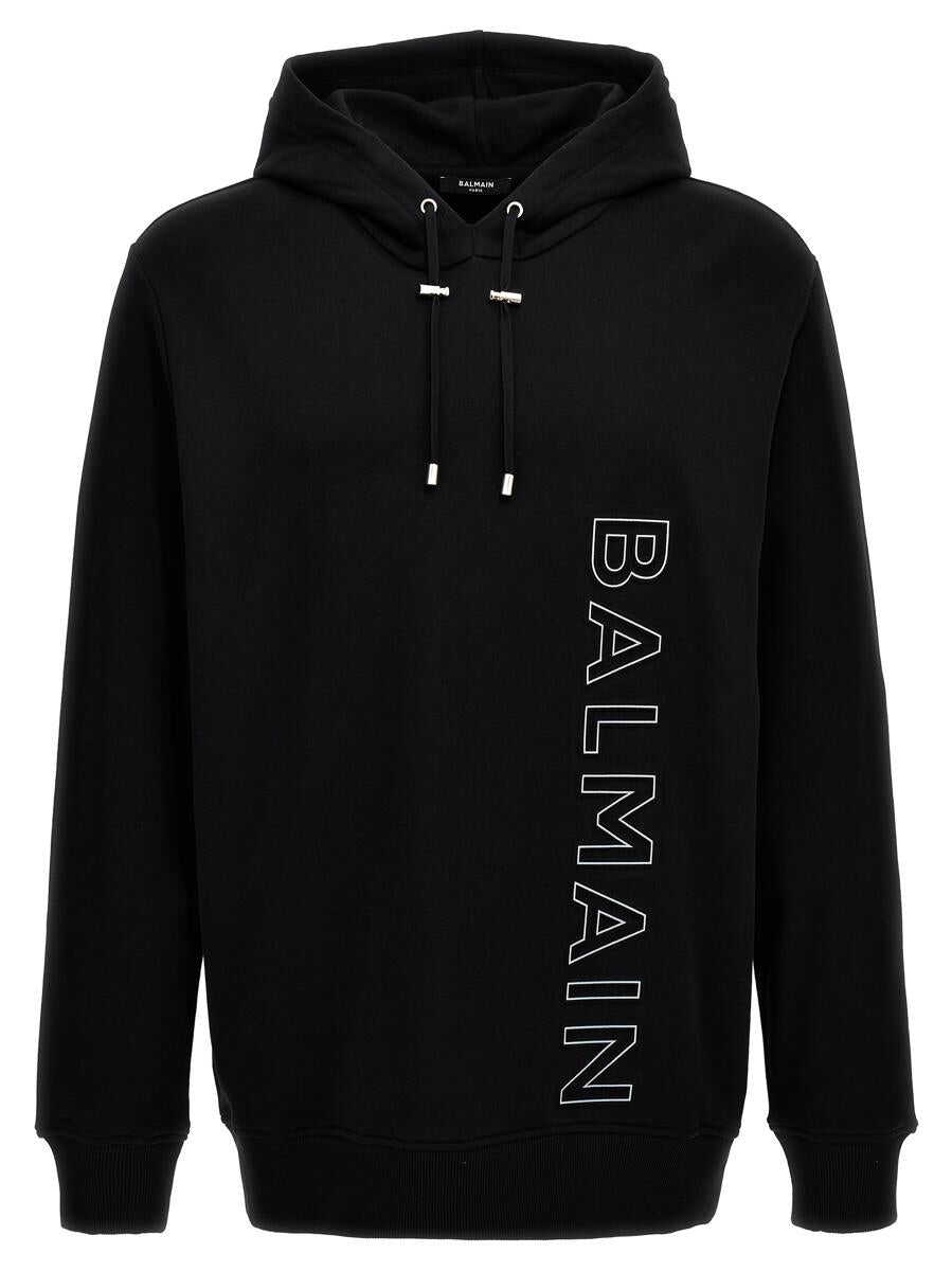 Balmain BALMAIN Reflective logo hoodie BLACK