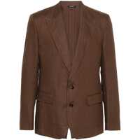Sacouri Dolce & Gabbana Brown Linen Blazer Barbati