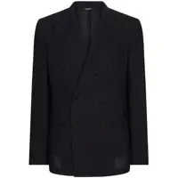 Sacouri Dolce & Gabbana Navy Blue Linen Blazer Barbati